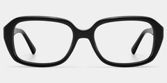 Rowan Black Full Rim Rectangle Eyeglasses for Women | ZEELOOL