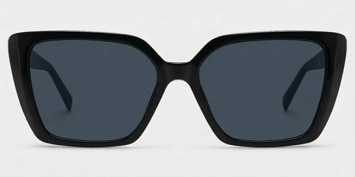 Emery Black Full Rim Geometric Eyeglasses | ZEELOOL