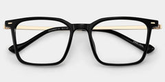 Archer Black Full Rim Rectangle Eyeglasses for Men | ZEELOOL