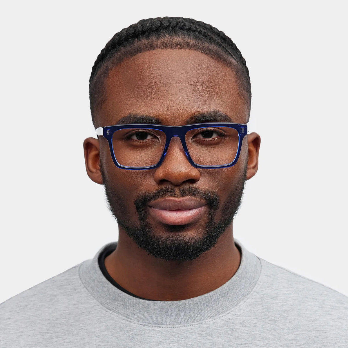 Rectangle Blue Eyeglasses- Henry Acetate Frame Glasses