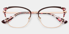 Mariana Brown Frame Glasses with Rectangle Frame Online | ZEELOOL
