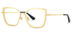 Square Gold Eyeglasses- Max Metal Frame Glasses