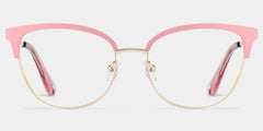 Lacey Pink Matte Frame Glasses with Browline Frame Online | ZEELOOL