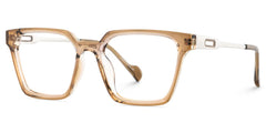 Mabel Eyeglasses in Square Beige Frame | Zeelool
