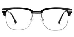 Boyde Black Eyeglasses with Browline Design