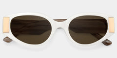 Havana white Frame Polarized Sunglasses with cat-eye Style Online | ZEELOOL