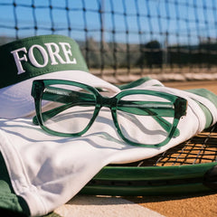 Blake Green Square Glasses | Nostalgic Varsity Frame