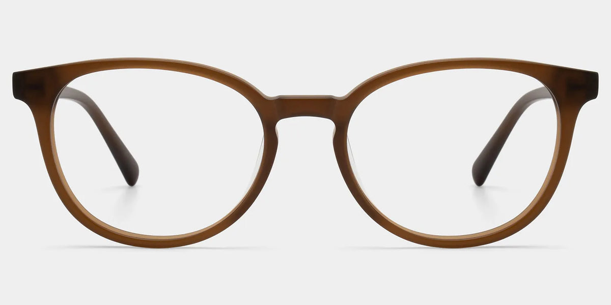 Allison Matte Brown Round Glasses for the Female | ZEELOOL