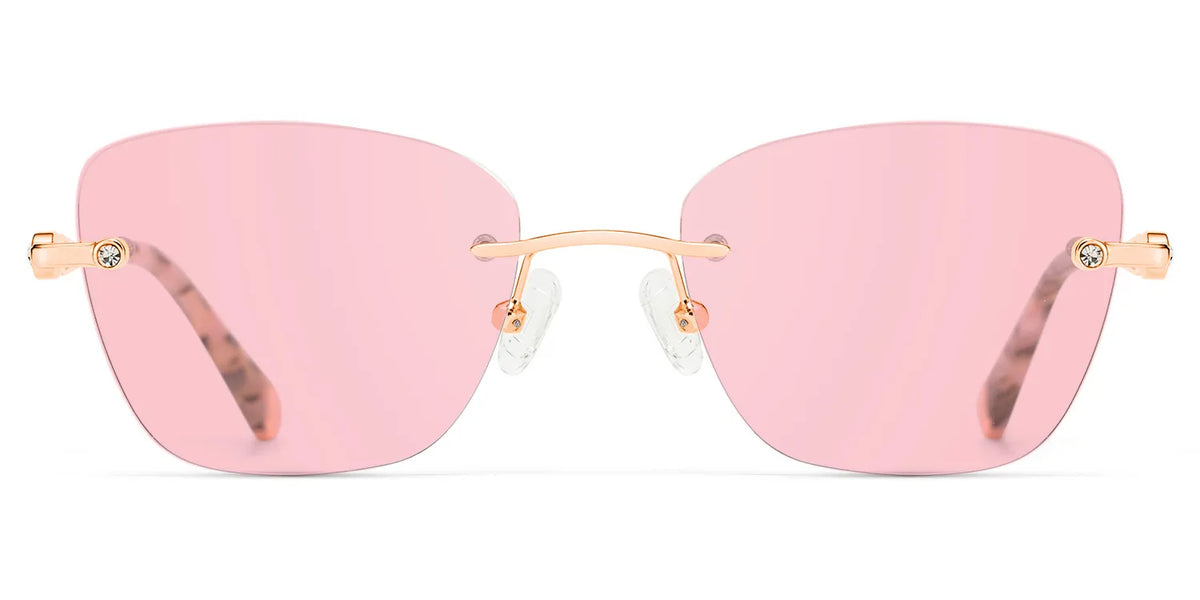 Rectangle Rose Gold Eyeglasses- Seth Metal Frame Glasses