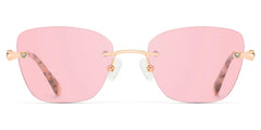 Rectangle Rose Gold Eyeglasses- Seth Metal Frame Glasses