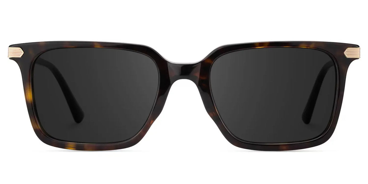 Thin Rectangle Glasses Frames in Tortoise Color