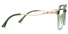 Lekesha Geometric Green Glasses
