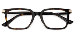 Thin Rectangle Glasses Frames in Tortoise Color