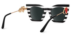 Cagle Designer Sunglasses in Cateye Clear Frame