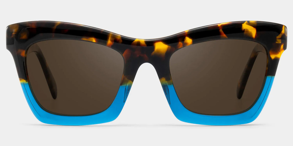 Benitez Square Sunglasses and Blue-Tortoise Frames
