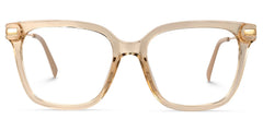 Jacqui Square Beige Eyeglasses and Clear Frame