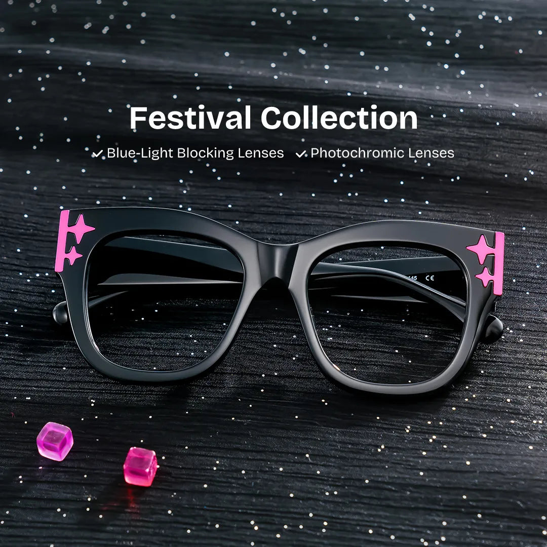 Designer Minfia Eyeglasses Black Frames Glasses