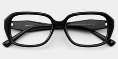 Rowan Black Full Rim Rectangle Eyeglasses for Women | ZEELOOL