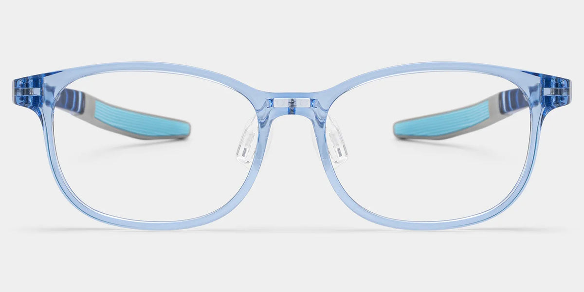 Cody Rectangle Clear Blue Glasses