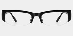 Trevor Black Half Frame Rectangle Glasses For Ladies | ZEELOOL