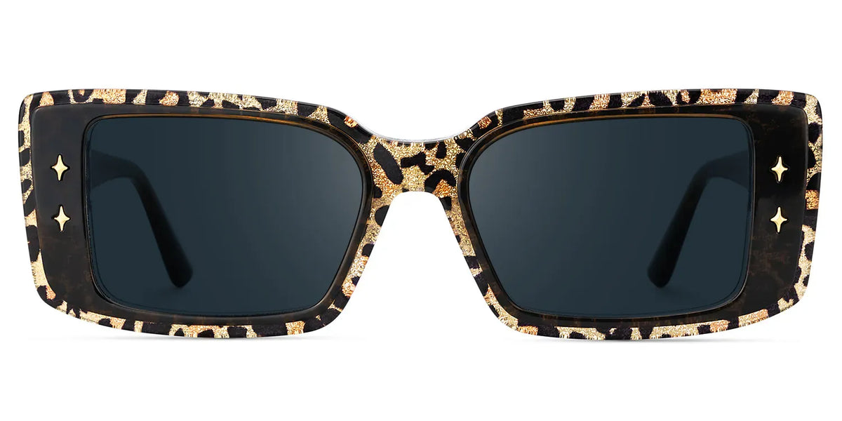 Women's Rectangle Eyeglasses Frames With Leopard Color