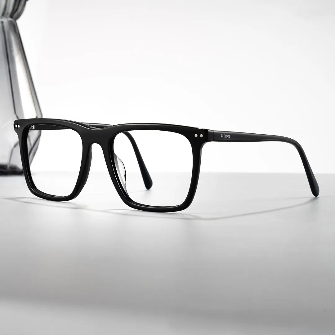 Frantz Thin Black Square Glasses For Men | Zeelool