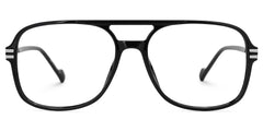 Square Nyawa Black Glasses deals -Zeelool Glasses