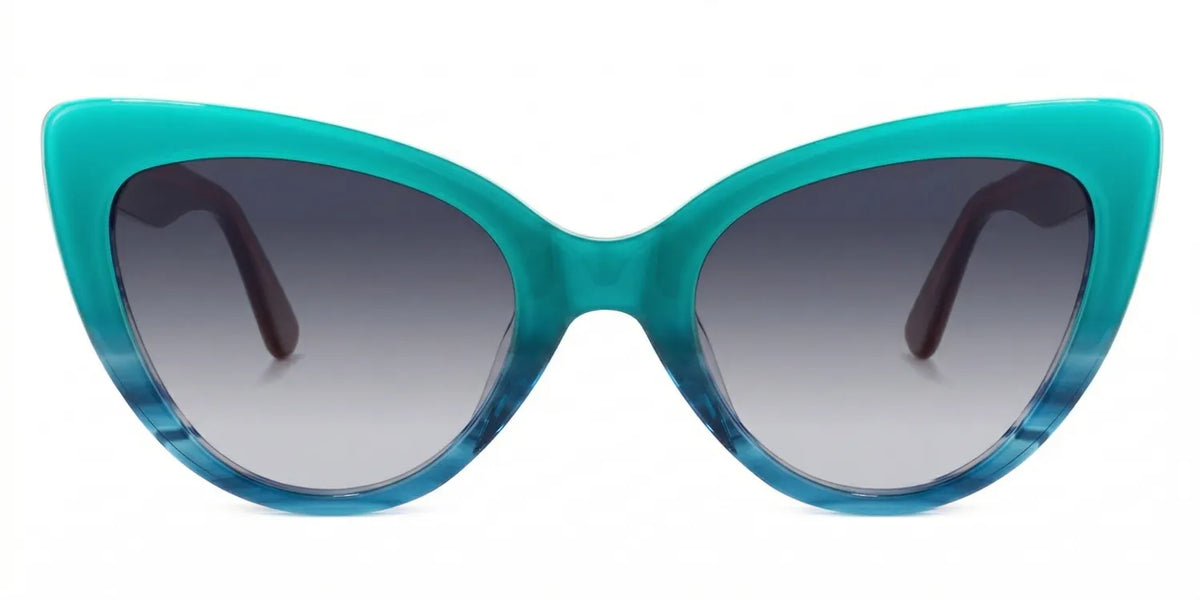 Claudette Cat Eye Teal Blue-Green Frame Glasses | Zeelool