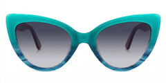 Claudette Cat Eye Teal Blue-Green Frame Glasses | Zeelool