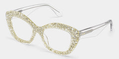 Giselle Cat-eye Clear Rhinestone Glasses Frames | ZEELOOL