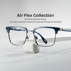 Audrey Blue Browline Glasses Frames for Men | ZEELOOL