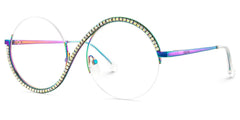 Women's Half Frame Glasses With Diamonds