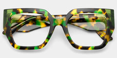 Viva Green Tortoise Frame Glasses with Square Frame Online | ZEELOOL