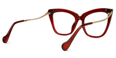 Winston Cat-eye Red Eyeglasses and Wide Frame Glasses