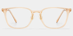 Lily Rectangular Round Glasses in Light Yellow Frame | ZEELOOL