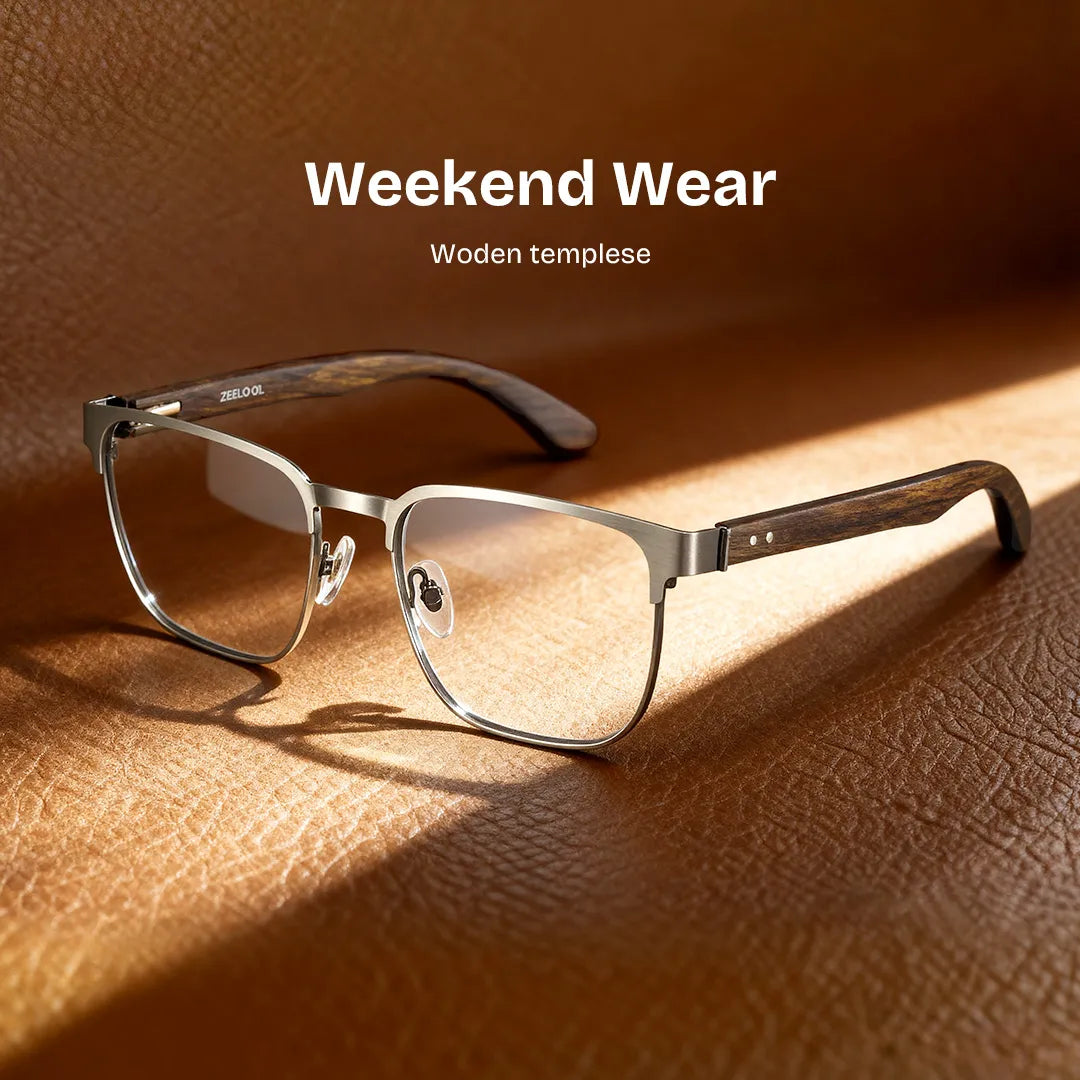 Luke silver browline glasses Online | ZEELOOL