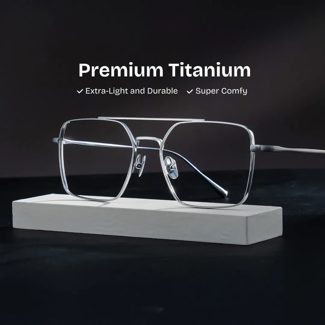 Jensen Eyeglasses in Aviator Sliver Frame | Zeelool