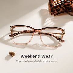 Mia brown square frame glasses Online | ZEELOOL