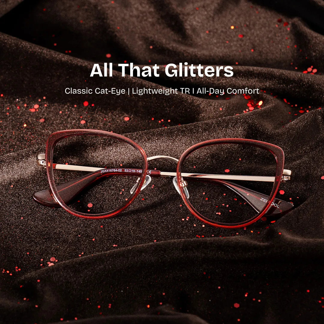 Celine Cat-eye Red Burgundy Eyeglass Frames for Women | ZEELOOL
