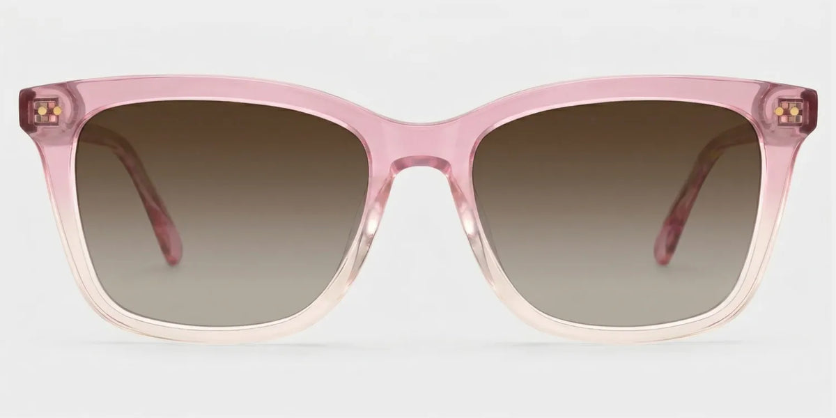 Layla Floral Pink Square Acetate Glasses for Women | ZEELOOL