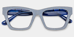 Cecilia Blue Frame Glasses with Rectangle Frame Online | ZEELOOL