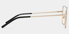 Abigail Black Thin Metal Frame Glasses with Square Shape | ZEELOOL