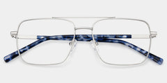 Iris Silver Frame Glasses with Aviator Frame Online | ZEELOOL