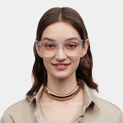 Sage Clear Frame Glasses with Rectangle Frame Online | ZEELOOL