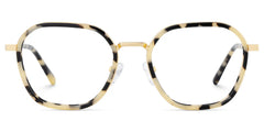 Mitchell Mixed Tortoise Frame Glasses with Geometric Shape | Zeelool