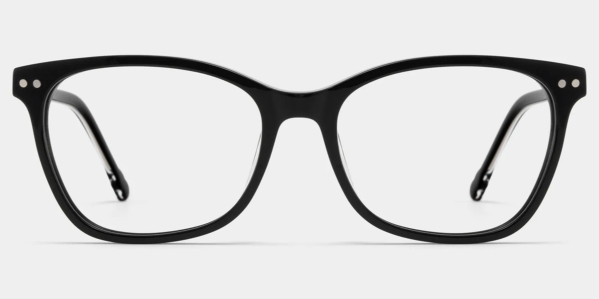 Marigold retro black frame glasses with Rectangle Frame Online | ZEELOOL