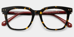 Angela Tortoise Rectangle Glasses | Retro Campus Essential