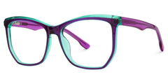 Geometric Libby Purple Glasses deals -Zeelool Glasses