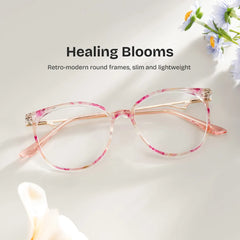 Chanty Petal Pink Round Mixed Glasses for Women | ZEELOOL