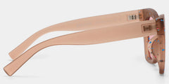 Malcolm Large Square Nerdy Glasses with Matte Brown